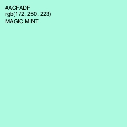 #ACFADF - Magic Mint Color Image