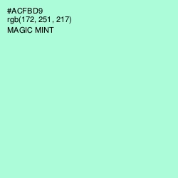 #ACFBD9 - Magic Mint Color Image