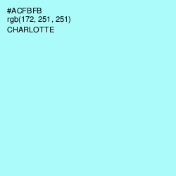 #ACFBFB - Charlotte Color Image