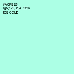#ACFEE5 - Ice Cold Color Image