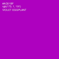 #AD01BF - Violet Eggplant Color Image