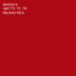 #AD0A13 - Milano Red Color Image