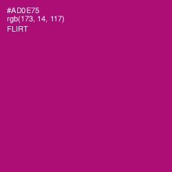 #AD0E75 - Flirt Color Image