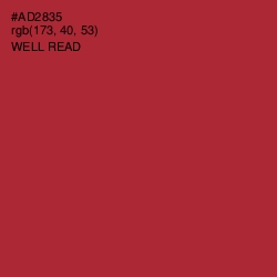 #AD2835 - Well Read Color Image