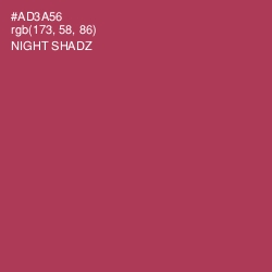#AD3A56 - Night Shadz Color Image