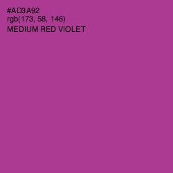 #AD3A92 - Medium Red Violet Color Image