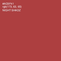 #AD3F41 - Night Shadz Color Image