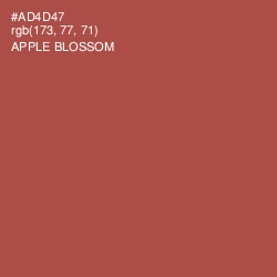 #AD4D47 - Apple Blossom Color Image