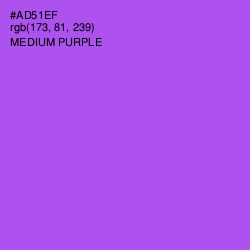 #AD51EF - Medium Purple Color Image