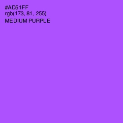 #AD51FF - Medium Purple Color Image