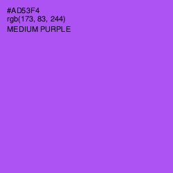 #AD53F4 - Medium Purple Color Image