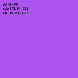 #AD54EF - Medium Purple Color Image