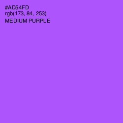 #AD54FD - Medium Purple Color Image