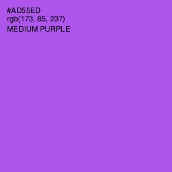 #AD55ED - Medium Purple Color Image