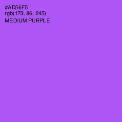 #AD56F5 - Medium Purple Color Image