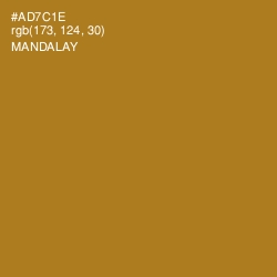 #AD7C1E - Mandalay Color Image