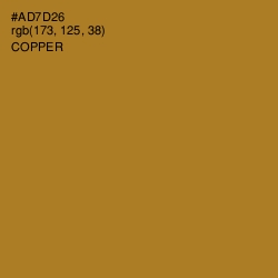#AD7D26 - Copper Color Image