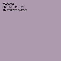 #AD9AAE - Amethyst Smoke Color Image