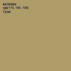 #AD9B69 - Teak Color Image