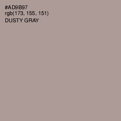 #AD9B97 - Dusty Gray Color Image