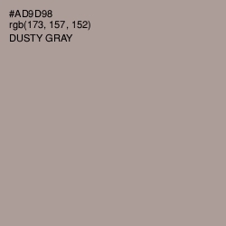 #AD9D98 - Dusty Gray Color Image
