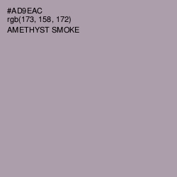 #AD9EAC - Amethyst Smoke Color Image