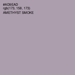 #AD9EAD - Amethyst Smoke Color Image