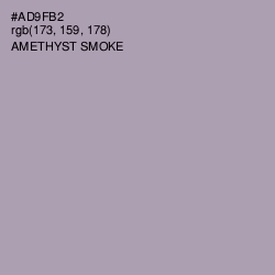 #AD9FB2 - Amethyst Smoke Color Image