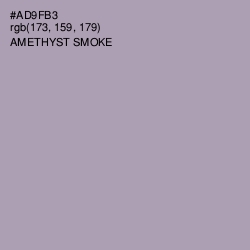 #AD9FB3 - Amethyst Smoke Color Image