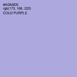 #ADA8DE - Cold Purple Color Image