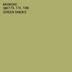 #ADAE6C - Green Smoke Color Image