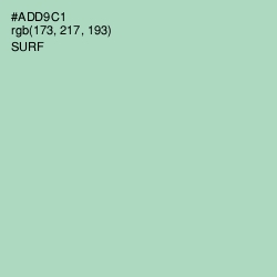 #ADD9C1 - Surf Color Image