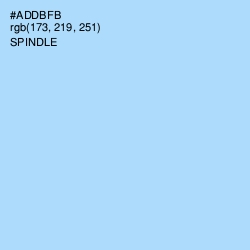 #ADDBFB - Spindle Color Image
