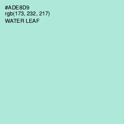 #ADE8D9 - Water Leaf Color Image