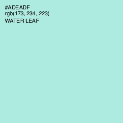 #ADEADF - Water Leaf Color Image