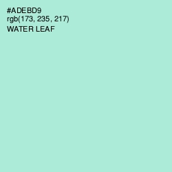 #ADEBD9 - Water Leaf Color Image