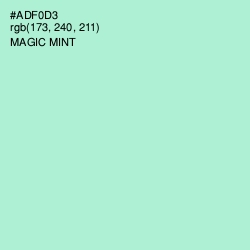 #ADF0D3 - Magic Mint Color Image