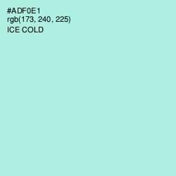 #ADF0E1 - Ice Cold Color Image