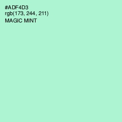 #ADF4D3 - Magic Mint Color Image