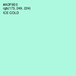 #ADF9E0 - Ice Cold Color Image