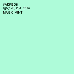 #ADFBD8 - Magic Mint Color Image