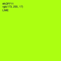 #ADFF11 - Lime Color Image