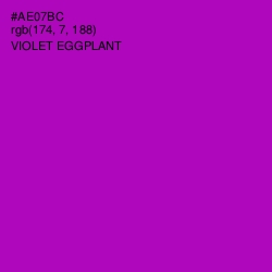 #AE07BC - Violet Eggplant Color Image