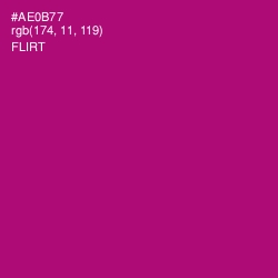 #AE0B77 - Flirt Color Image