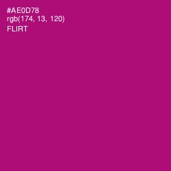 #AE0D78 - Flirt Color Image