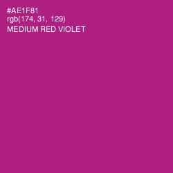 #AE1F81 - Medium Red Violet Color Image