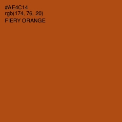 #AE4C14 - Fiery Orange Color Image