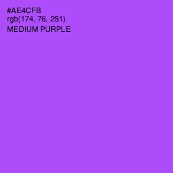 #AE4CFB - Medium Purple Color Image