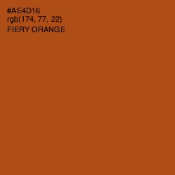 #AE4D16 - Fiery Orange Color Image