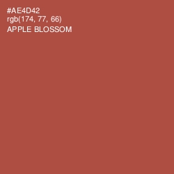 #AE4D42 - Apple Blossom Color Image